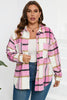 Plaid Button Up Dropped Shoulder Jacket - Premium   - Just $79.95! Shop now at LACEDUPED