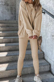 Round Neck Dropped Shoulder Sweatshirt and Pants Set - Premium   - Just $86.95! Shop now at LACEDUPED