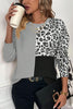 Leopard Color Block Round Neck T-Shirt - Premium   - Just $33.95! Shop now at LACEDUPED