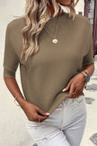 Round Neck Half Sleeve Knit Top - Premium   - Just $52.95! Shop now at LACEDUPED