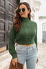 Cropped Mock Neck Cable-Knit Pullover Sweater - Premium   - Just $38.95! Shop now at LACEDUPED