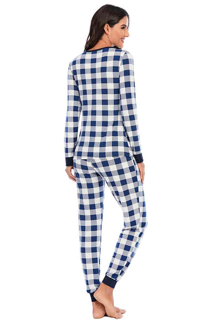 Plaid Round Neck Top and Pants Set - Premium   - Just $48.95! Shop now at LACEDUPED