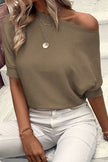 Round Neck Half Sleeve Knit Top - Premium   - Just $52.95! Shop now at LACEDUPED