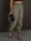 High Waist Drawstring Pants with Pockets - Premium   - Just $47.95! Shop now at LACEDUPED