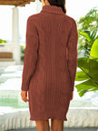 Turtleneck Ribbed Sweater Dress - Premium   - Just $60.95! Shop now at LACEDUPED