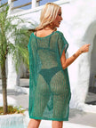 Side Slit Plunge Openwork Cover-Up - Premium   - Just $38.95! Shop now at LACEDUPED