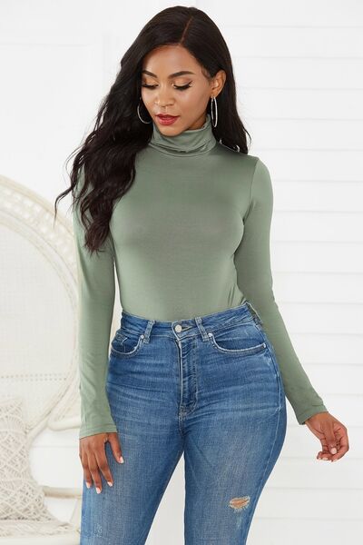 Turtleneck Long Sleeve Bodysuit - Premium   - Just $28.95! Shop now at LACEDUPED