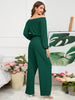 Off-Shoulder Straight Leg Jumpsuit - Premium   - Just $66.95! Shop now at LACEDUPED