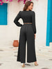 Surplice Top and Wide Leg Pants Set - Premium   - Just $68.95! Shop now at LACEDUPED