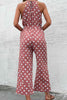 Polka Dot Grecian Wide Leg Jumpsuit - Premium   - Just $43.95! Shop now at LACEDUPED