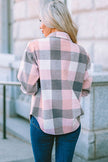 Plaid Button Up Dropped Shoulder Jacket - Premium   - Just $79.95! Shop now at LACEDUPED