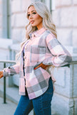 Plaid Button Up Dropped Shoulder Jacket - Premium   - Just $79.95! Shop now at LACEDUPED