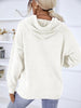 Texture Drawstring Long Sleeve Hooded Sweater - Premium   - Just $51.95! Shop now at LACEDUPED