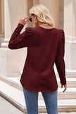 Round Neck Puff Sleeve Blouse - Premium   - Just $33.95! Shop now at LACEDUPED