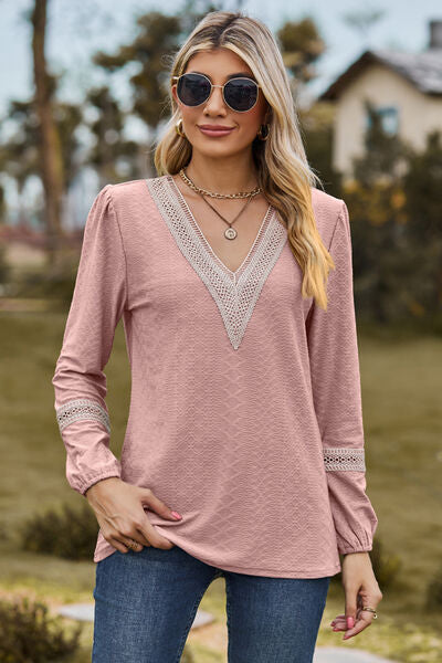 V-Neck Long Sleeve T-Shirt - Premium   - Just $34.95! Shop now at LACEDUPED