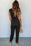 V-Neck Wide Strap Pocketed Jumpsuit - Premium   - Just $65.95! Shop now at LACEDUPED